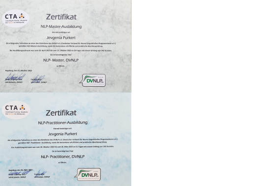 Mental Leader | Zertifkat | zertifizierter NLP Master (DVNLP)